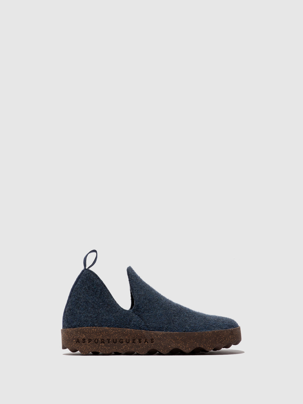 Round Toe Shoes CITY Blue Felt