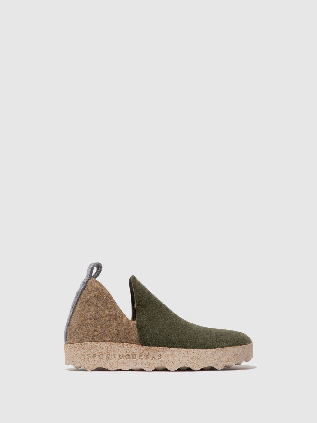 Round Toe Shoes CITY M MILITARY GREEN/TAUPE