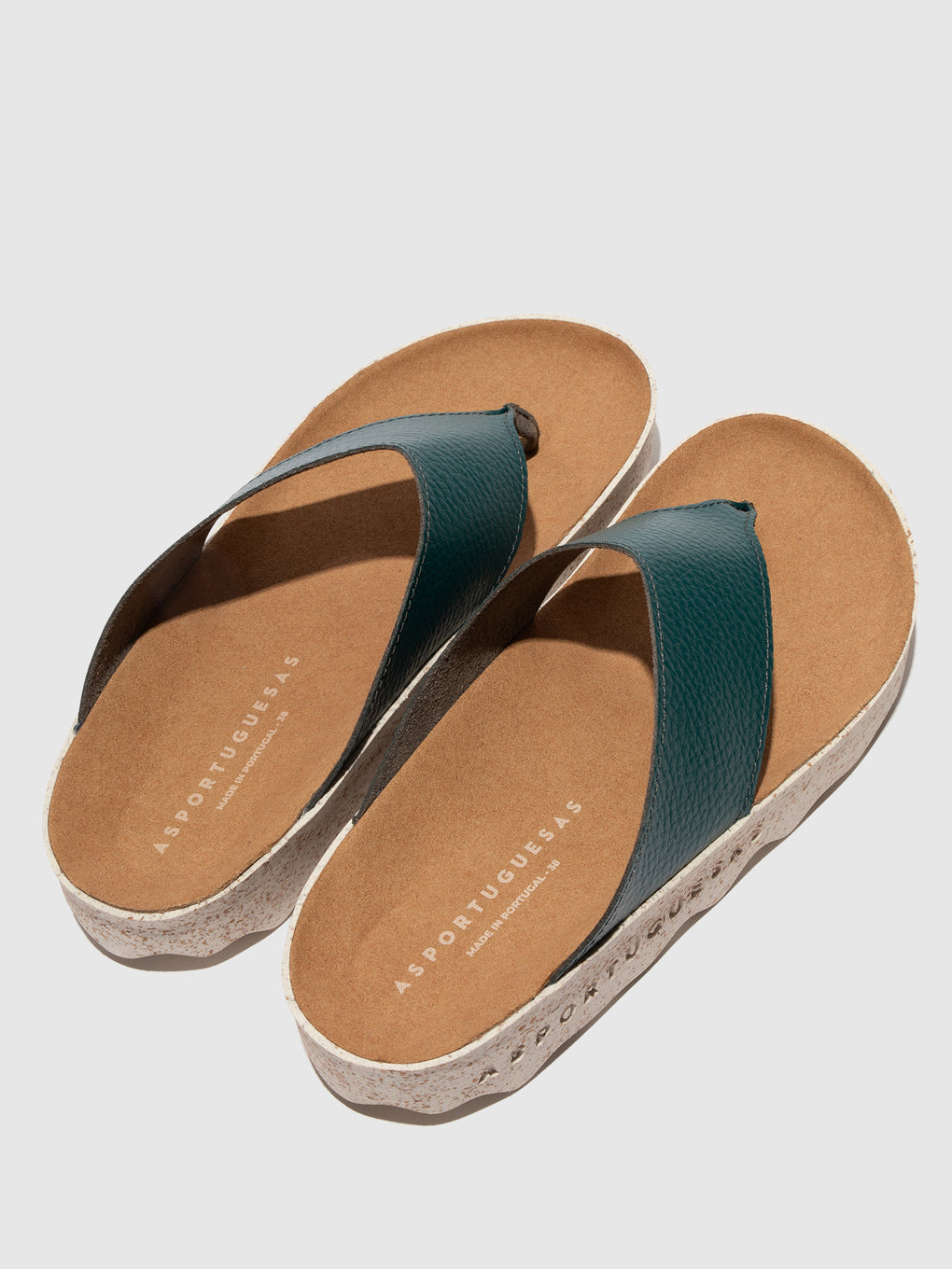 Slip-on Sandals CAMI PEACOCK GREEN