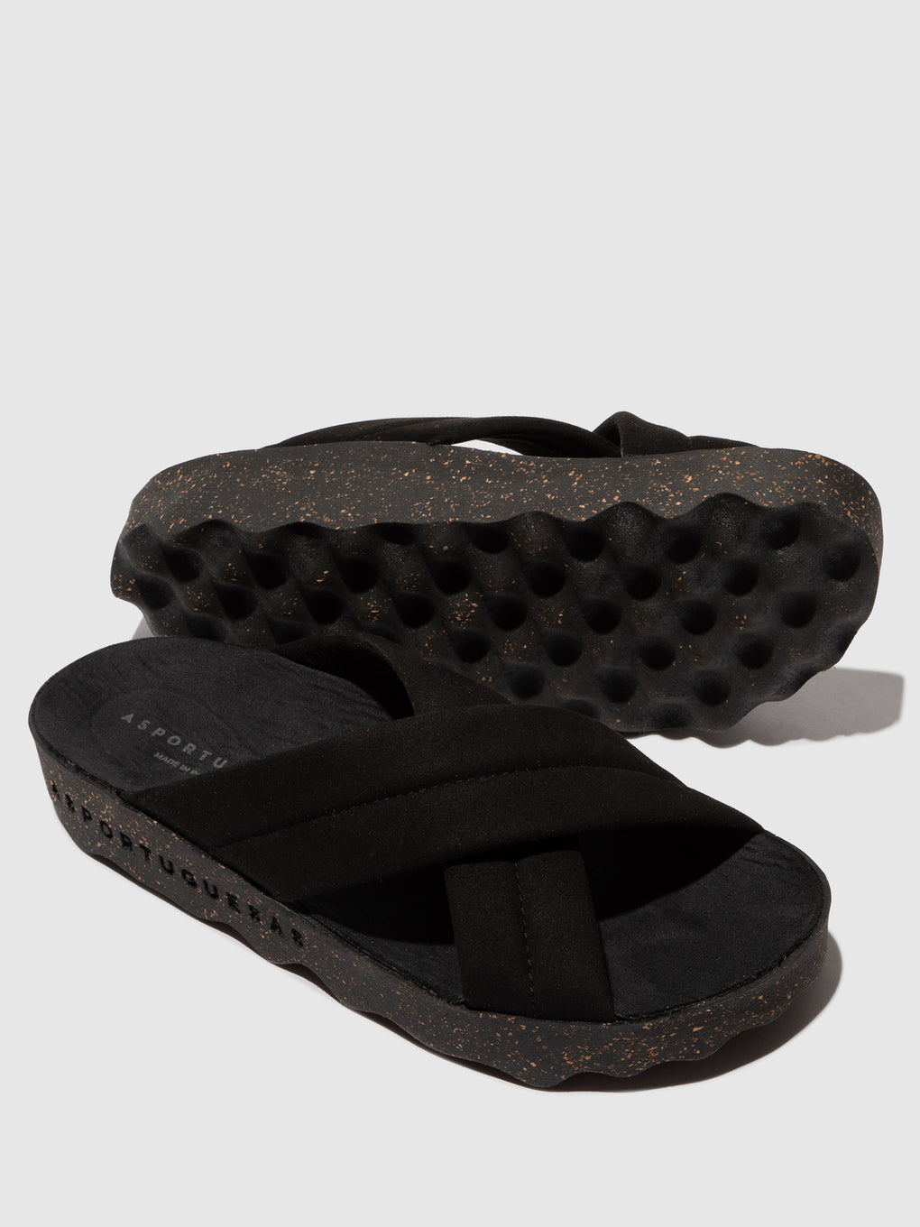 Criss-cross Sandals CURR BLACK
