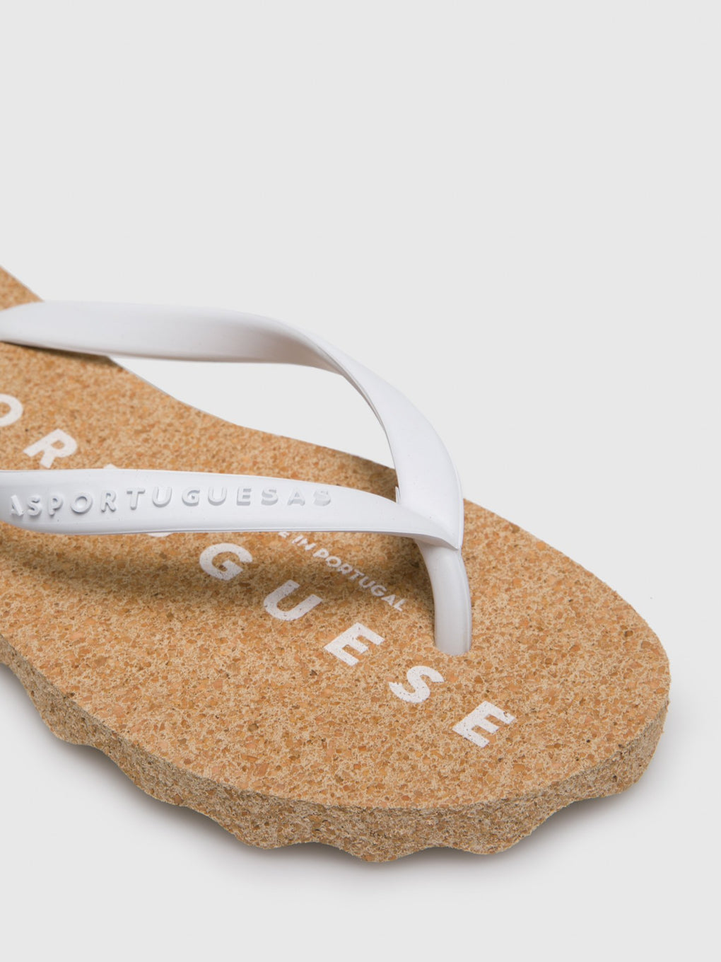 Beach Flip-Flops BASE White Rubber Strap