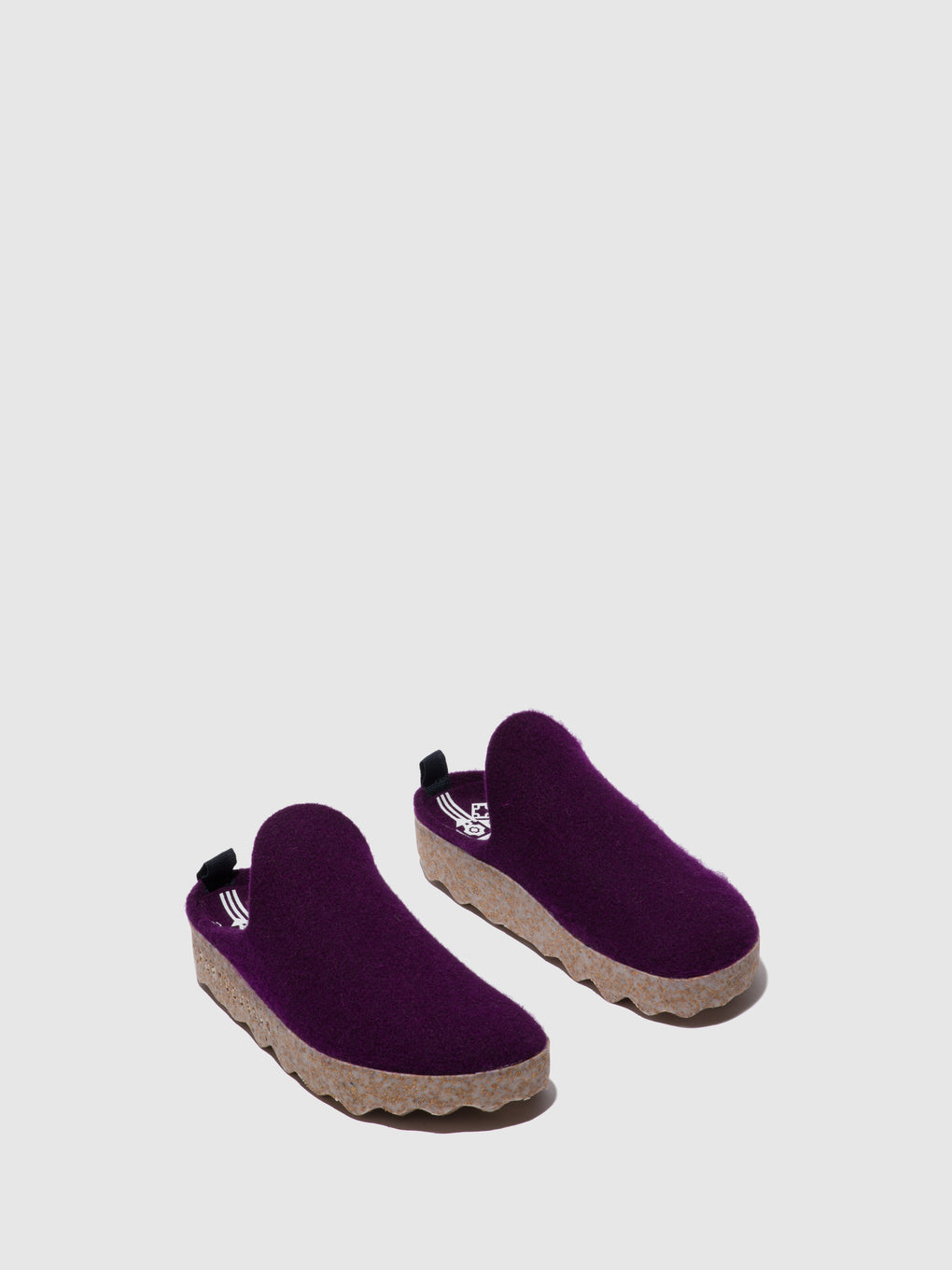 Round Toe Mules COME DARK PURPLE