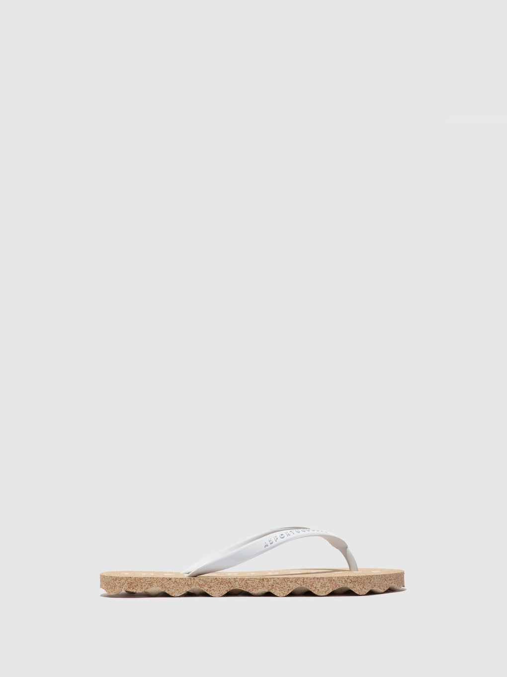 Beach Flip-Flops BASE White Rubber Strap
