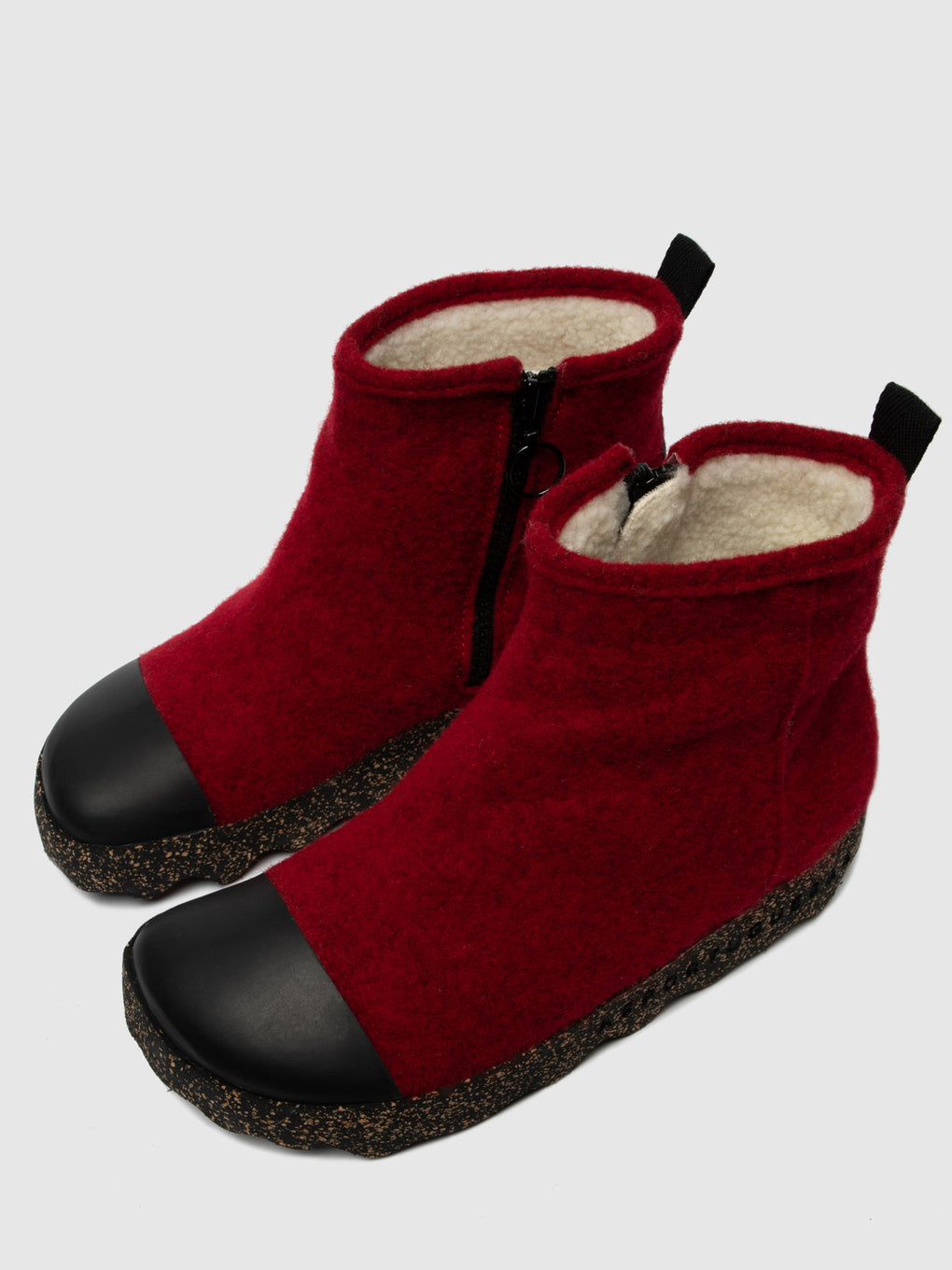 Zip Up Boots COSY Berry