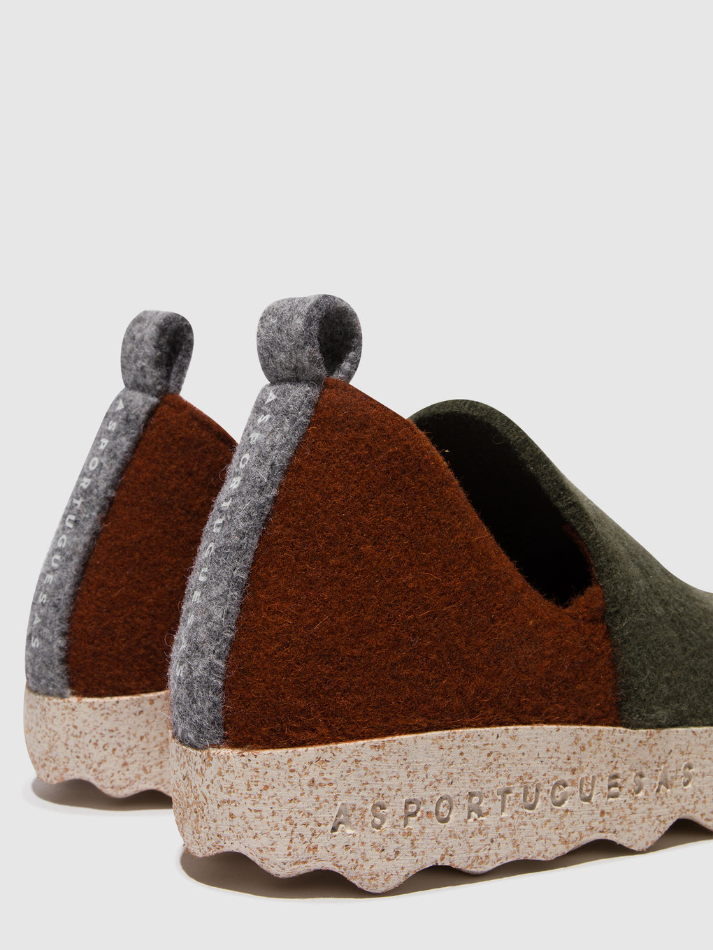 Round Toe Shoes CITY MILITARY GREEN/ BROWN