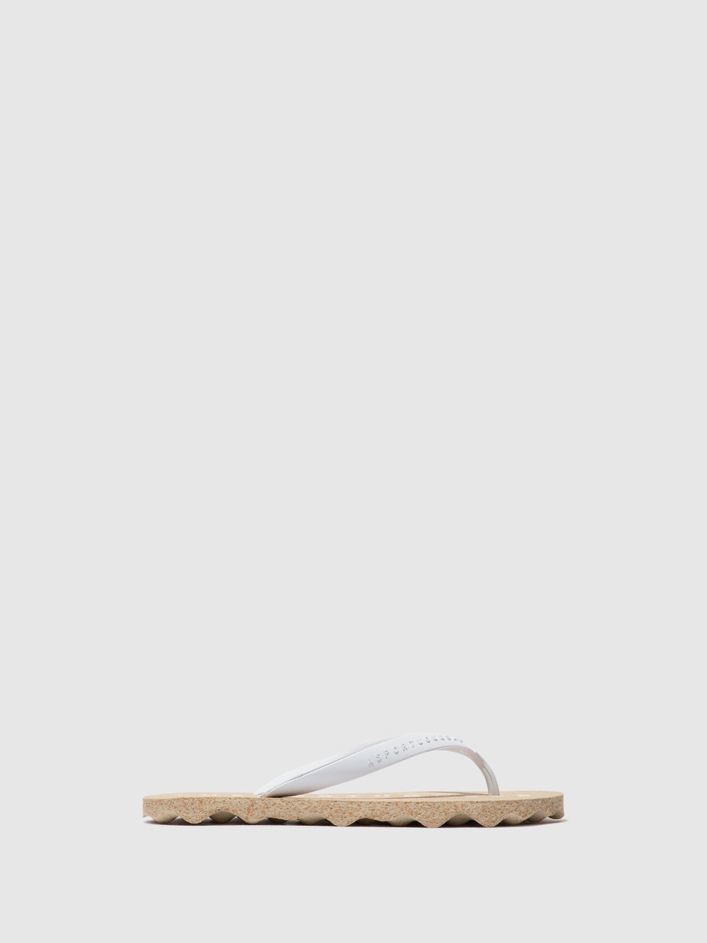 Beach Flip-Flops BASE Natural & white strap