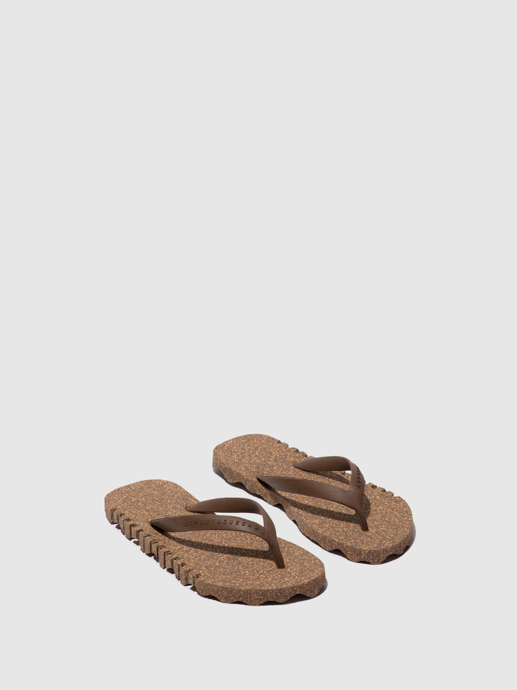 Beach Flip-Flops BUMPY Brown & brown strap