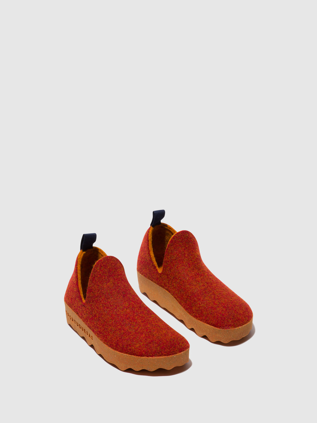 Round Toe Shoes CITY RED DOUBLE