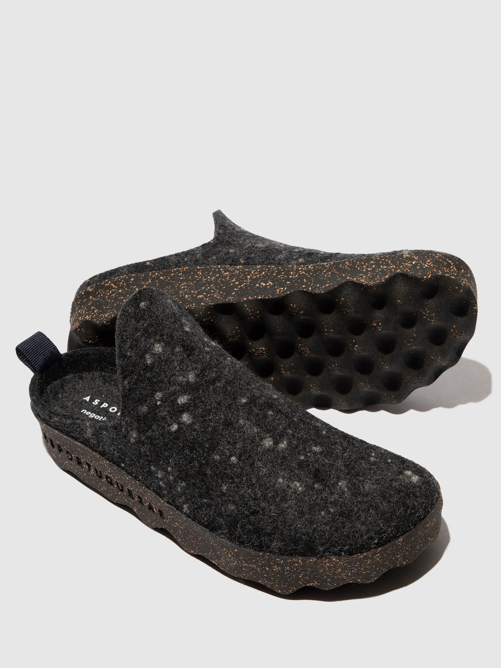 Slip-on Mules COME ANTHRACITE SPOT - ASPORTUGUESAS