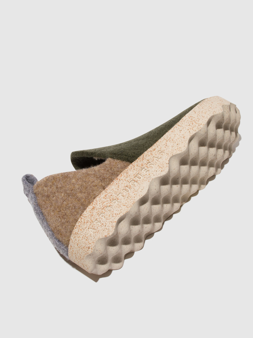 Round Toe Shoes CITY MILITARY GREEN/TAUPE