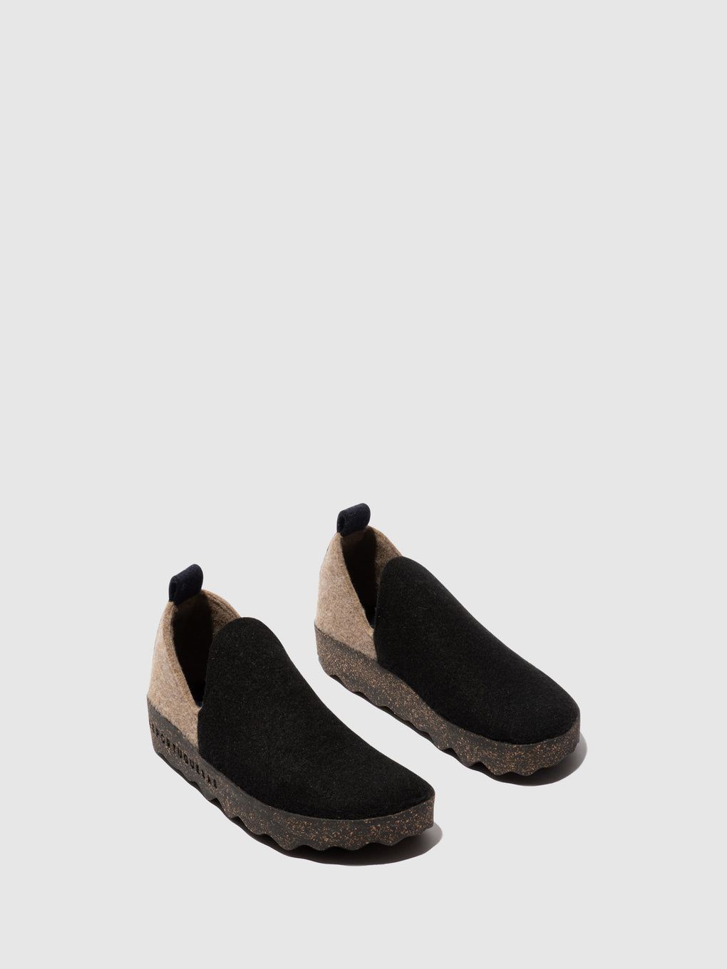 Round Toe Shoes CITY M BLACK/TAUPE
