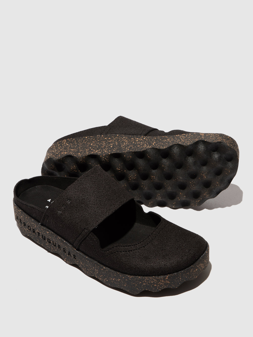 Round Toe Mules CANA BLACK - ASPORTUGUESAS