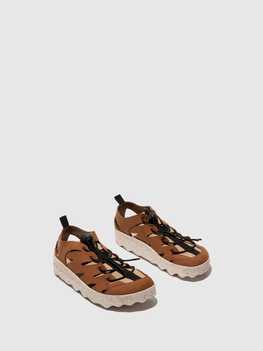 Elasticated Trainers CURE2 WOOD/TAUPE - ASPORTUGUESAS