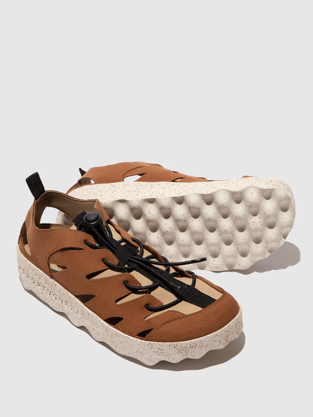 Elasticated Trainers CURE2 WOOD/TAUPE - ASPORTUGUESAS