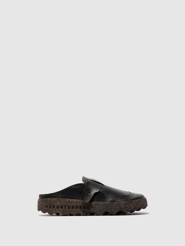 asportuguesas Slip-on Mules COLE BLACK LEATHER