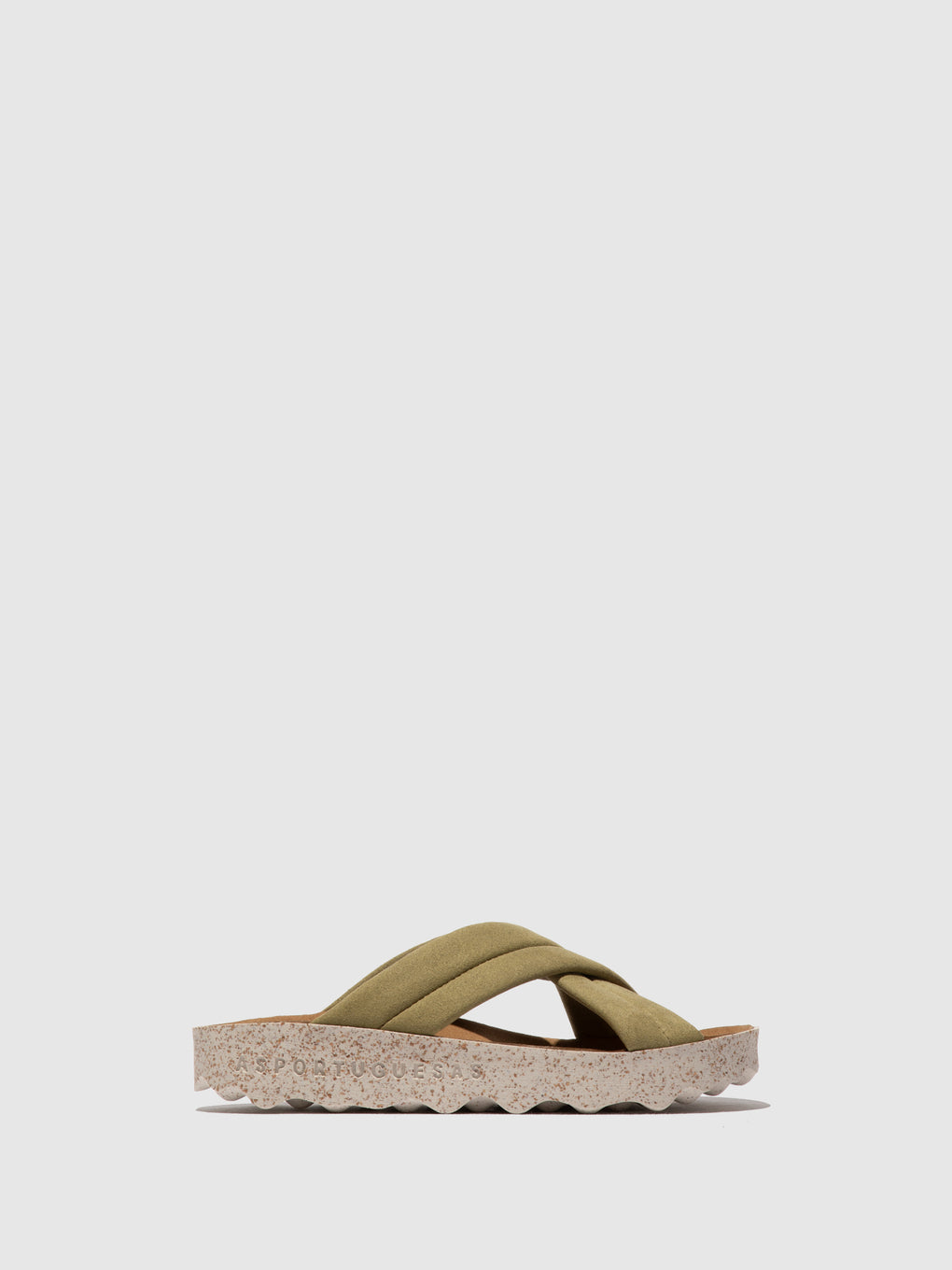 Criss-cross Sandals CURR MOSS GREEN - ASPORTUGUESAS