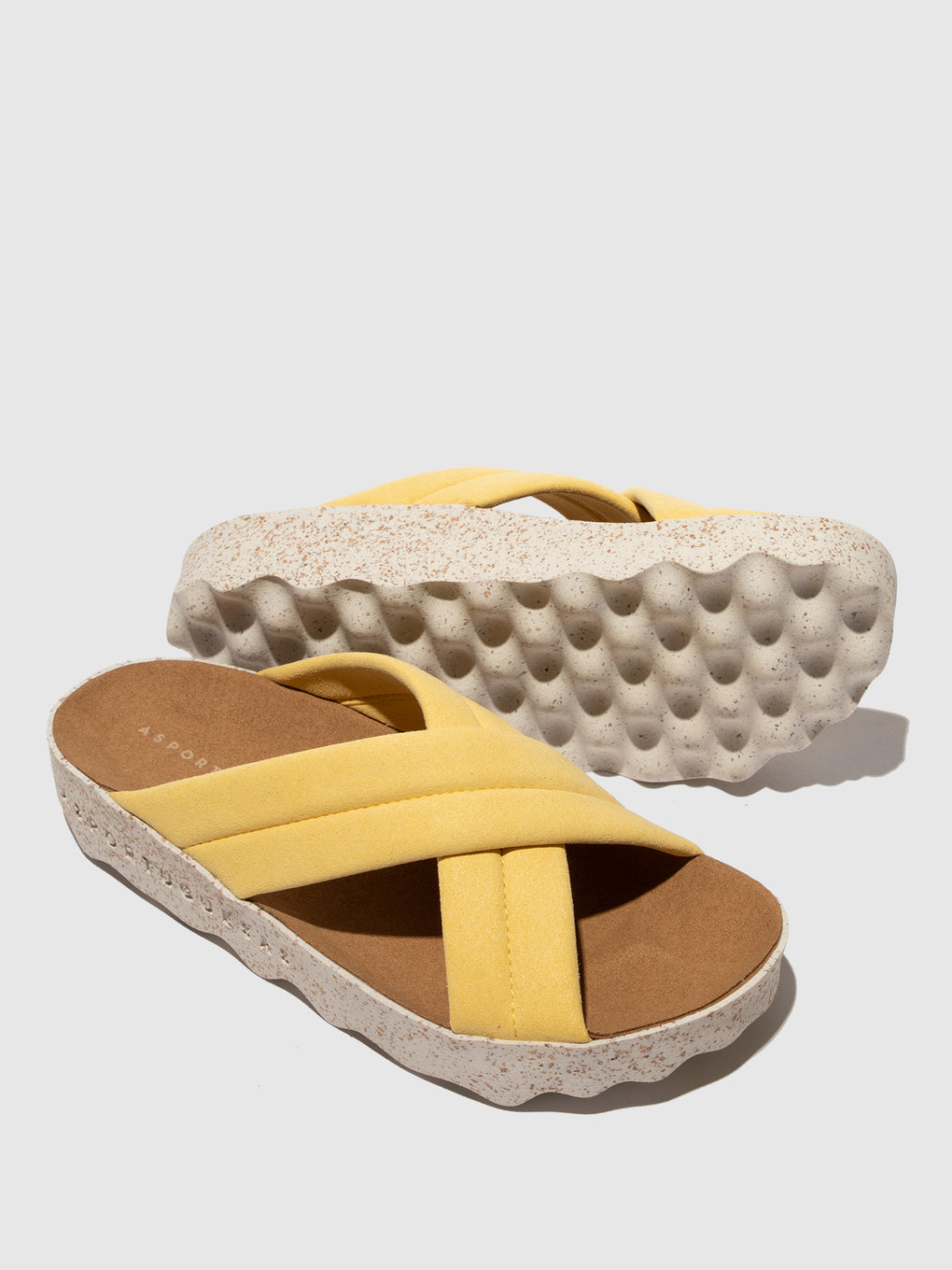 Criss-cross Sandals CURR LIGHT YELLOW - ASPORTUGUESAS
