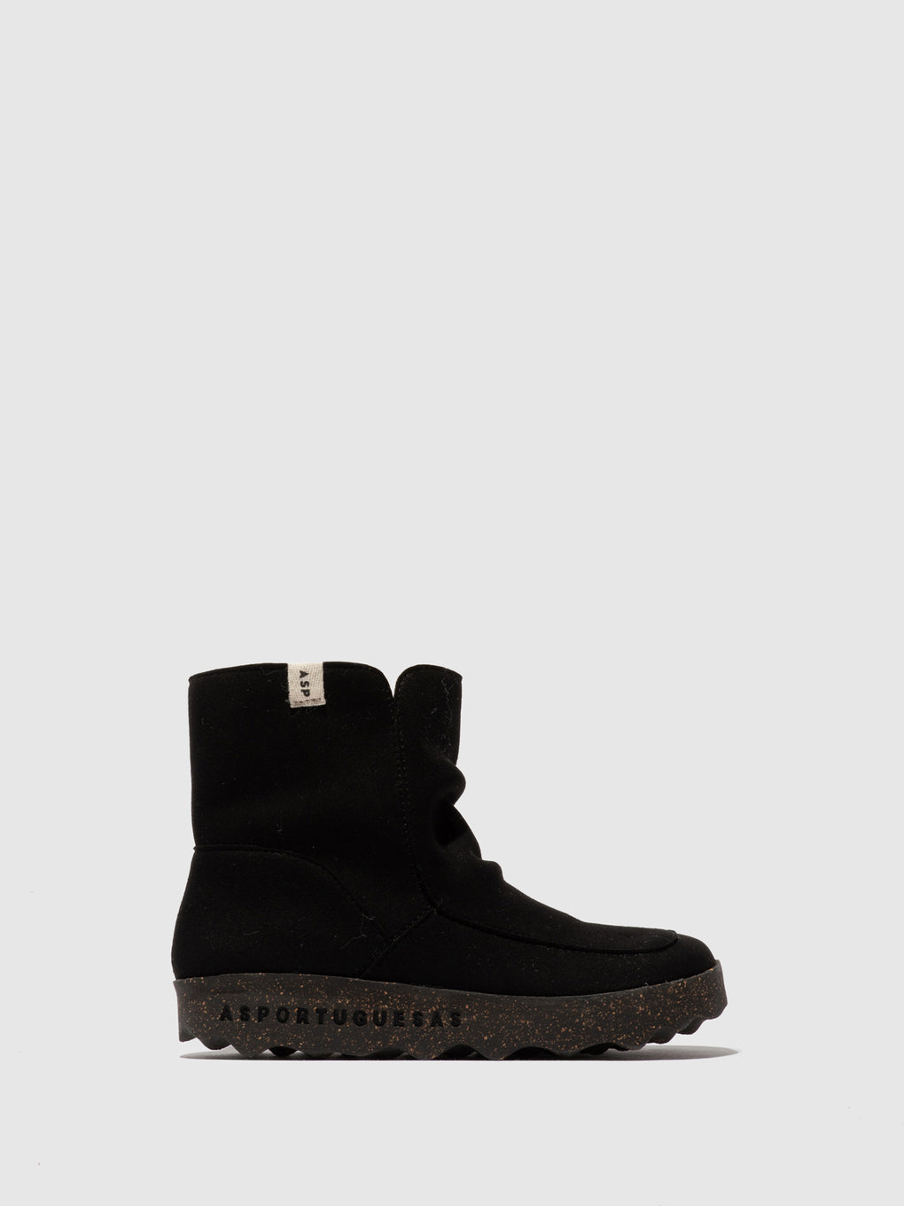 Round Toe Boots CUFF BLACK