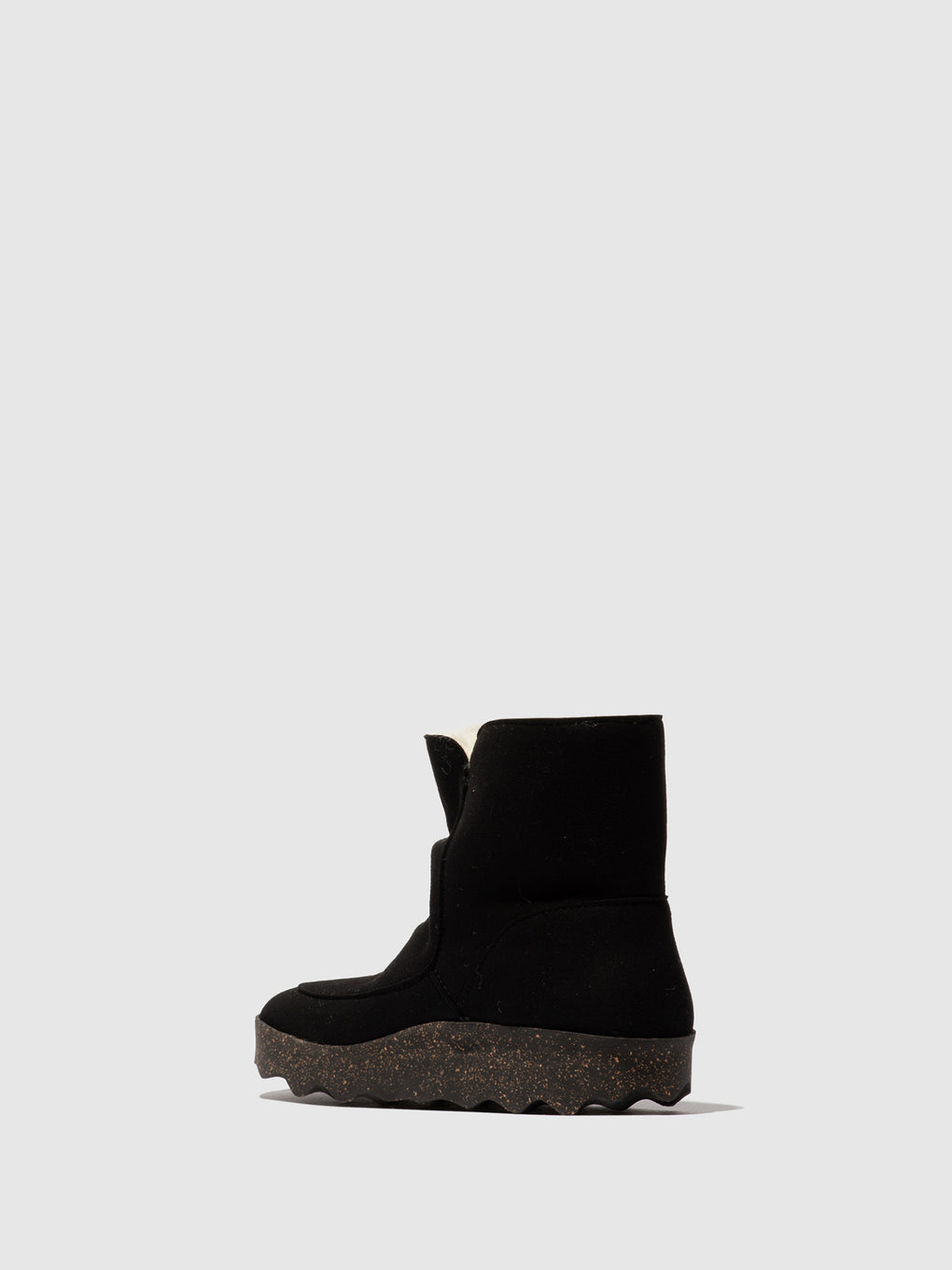 Round Toe Boots CUFF BLACK