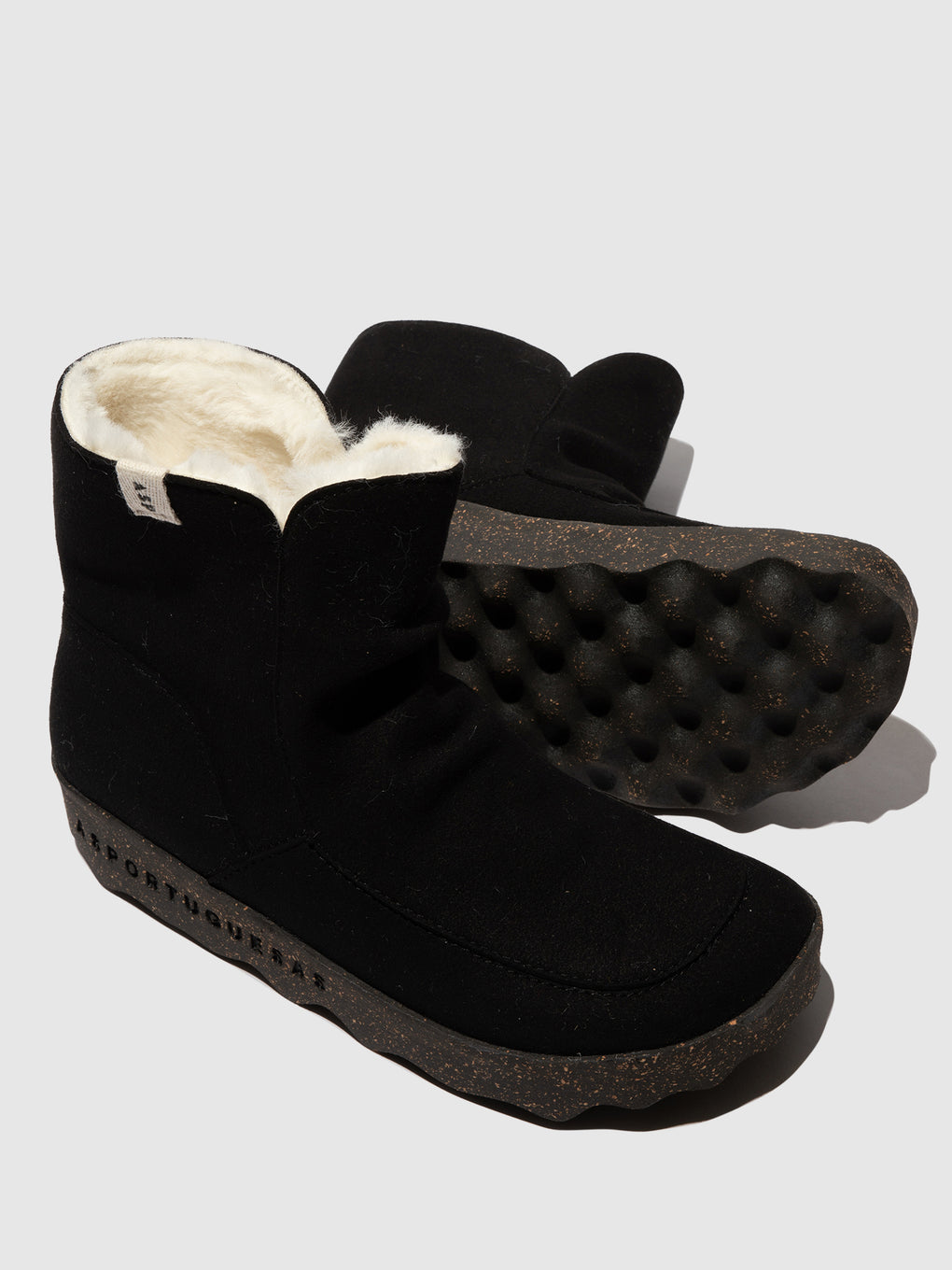 Round Toe Boots CUFF BLACK