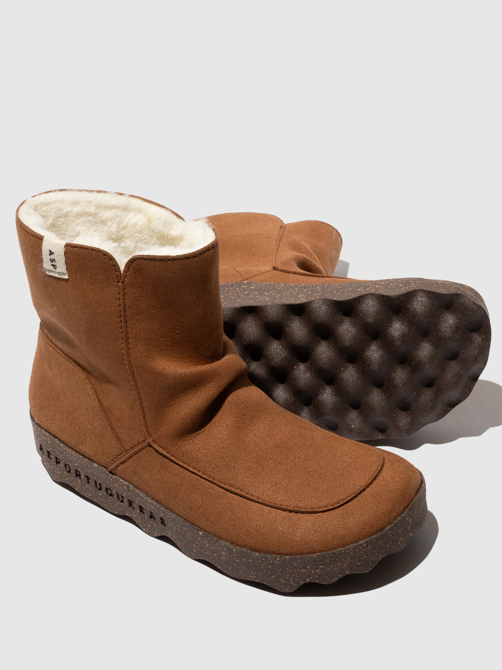 Round Toe Boots CUFF COGNAC