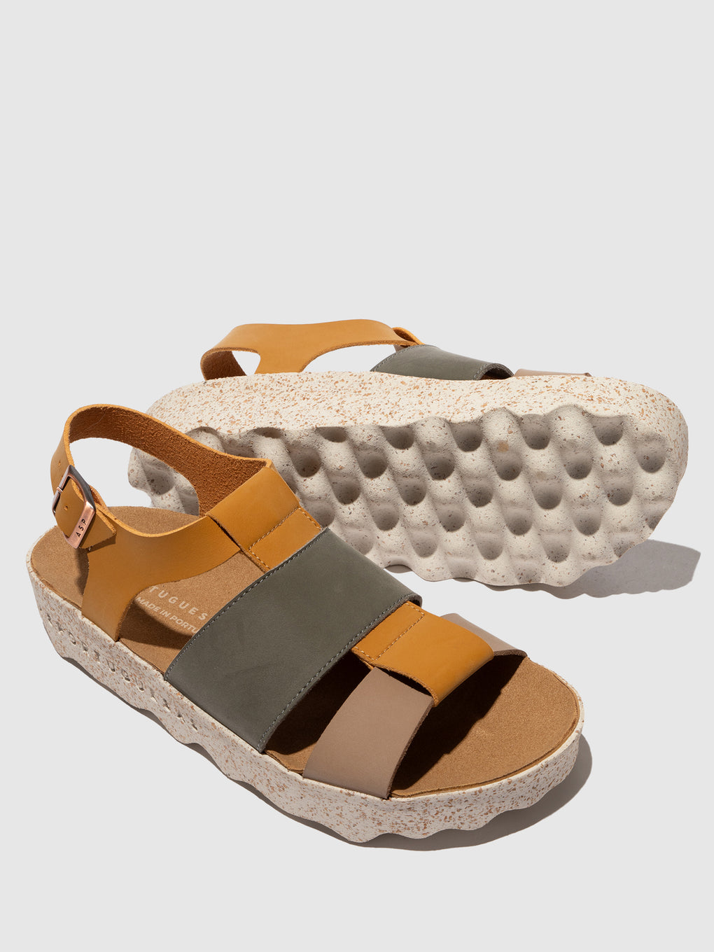 Buckle Sandals CALLA MULTI CAMEL - ASPORTUGUESAS