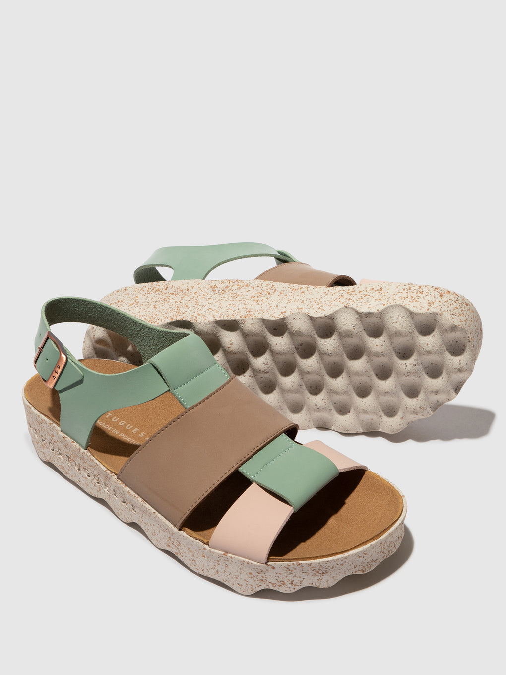 Buckle Sandals CALLA MULTI MINT - ASPORTUGUESAS