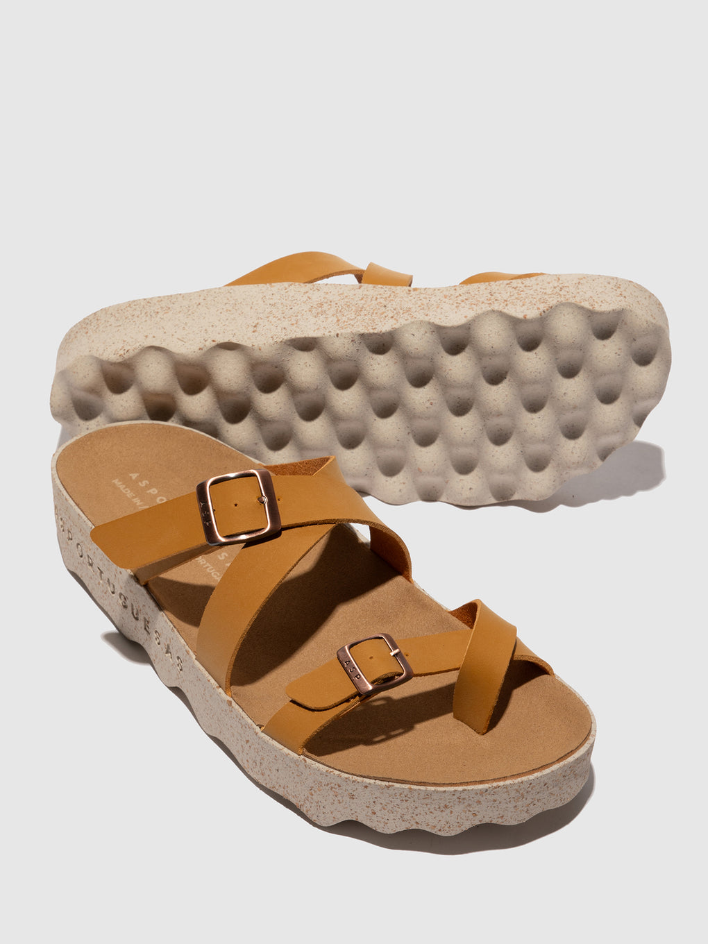 Buckle Sandals CAPRI CAMEL - ASPORTUGUESAS