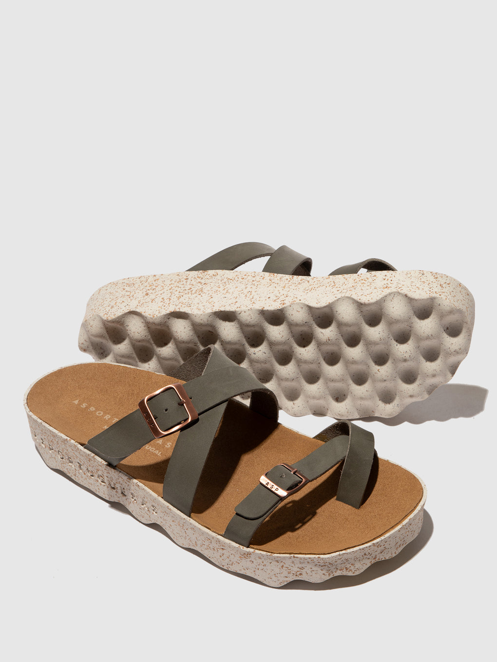 Buckle Sandals CAPRI KHAKI - ASPORTUGUESAS