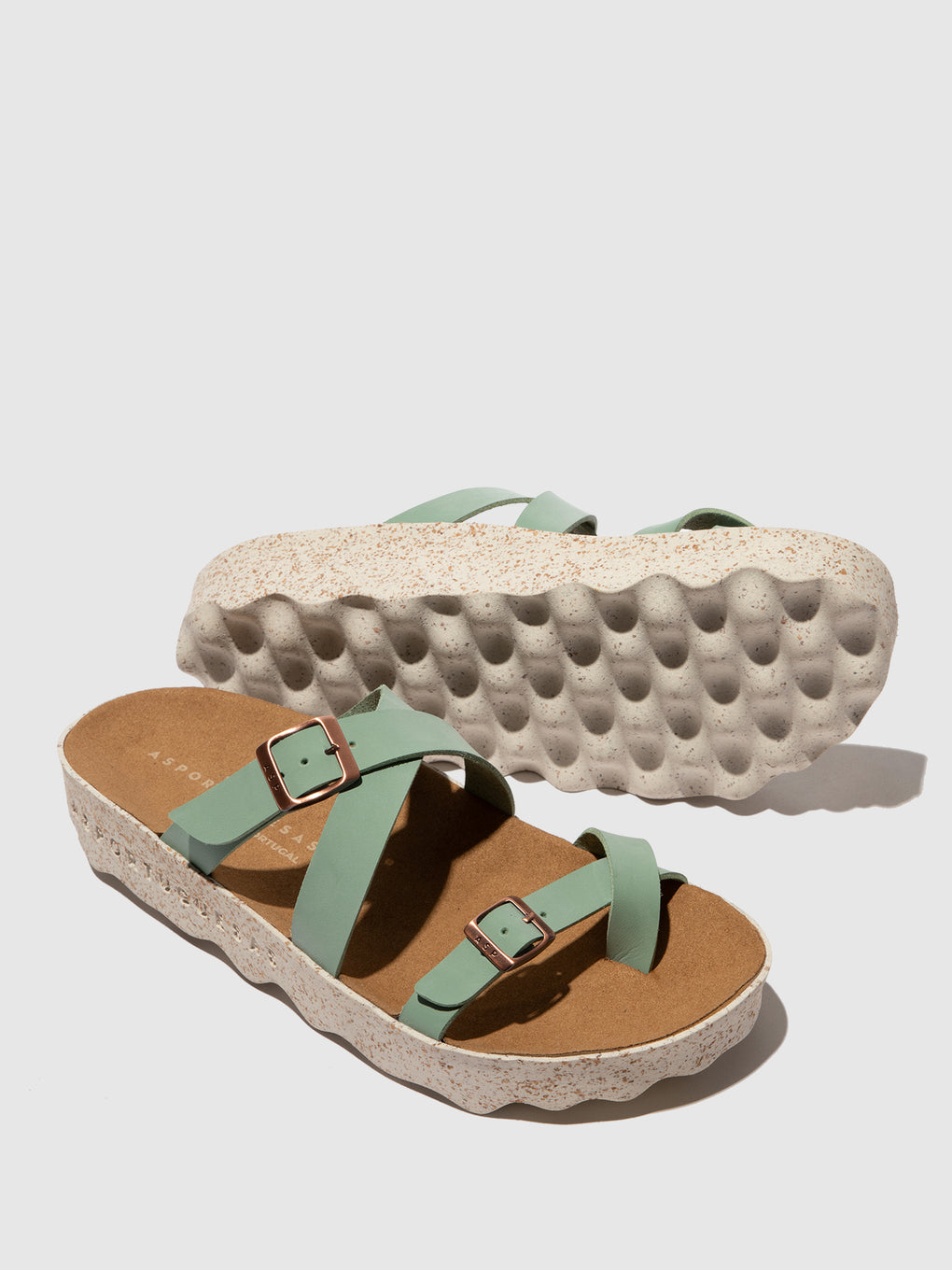 Buckle Sandals CAPRI MINT - ASPORTUGUESAS