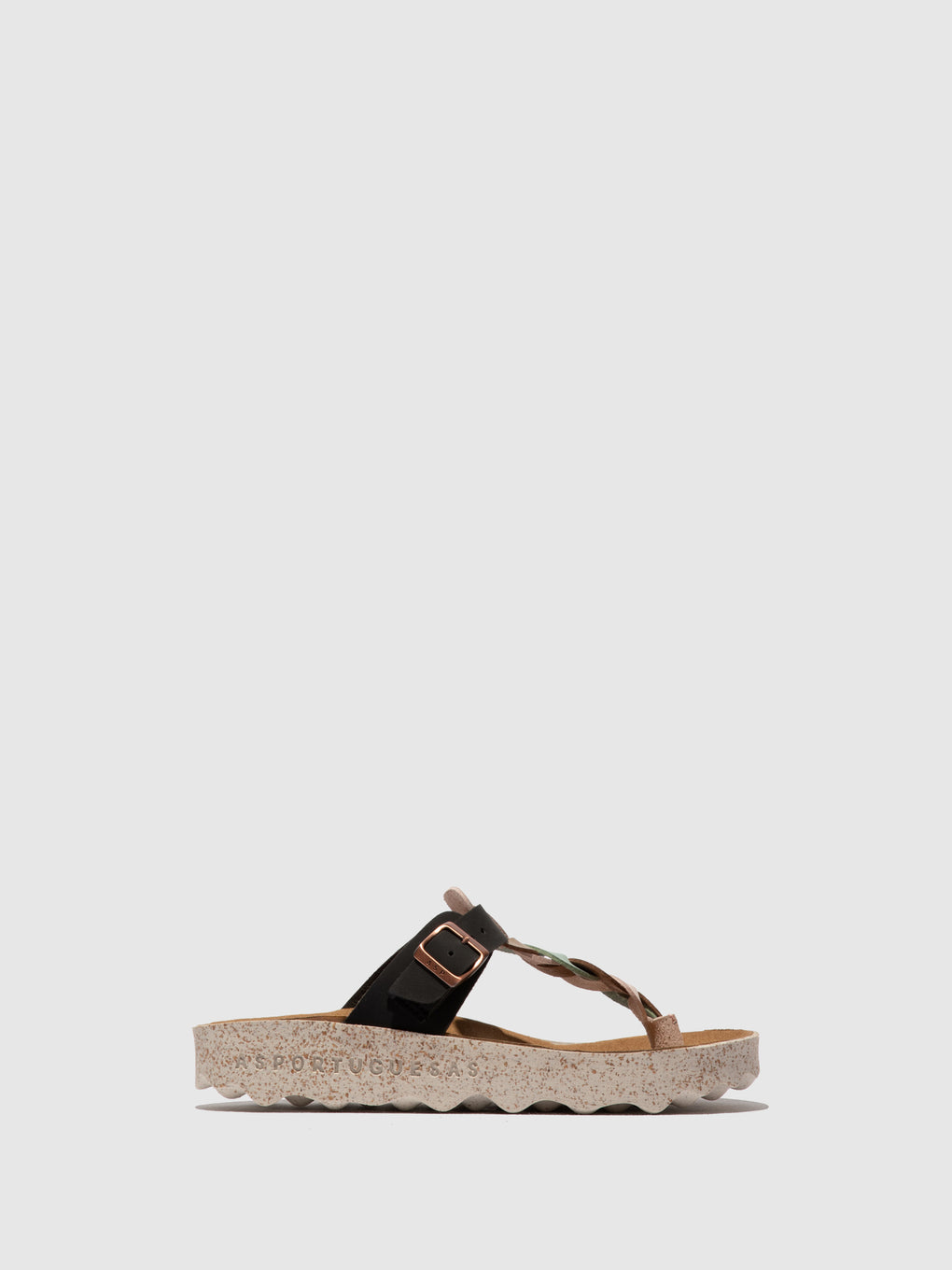 Buckle Sandals CARDI MULTI BLACK - ASPORTUGUESAS