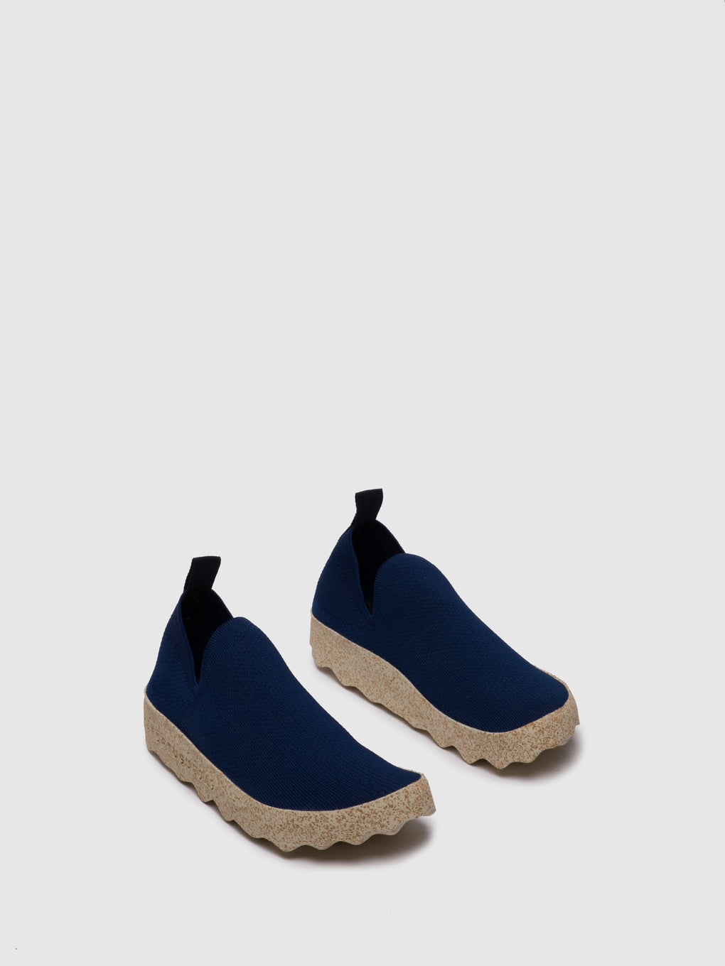 Elasticated Trainers CARE Navy