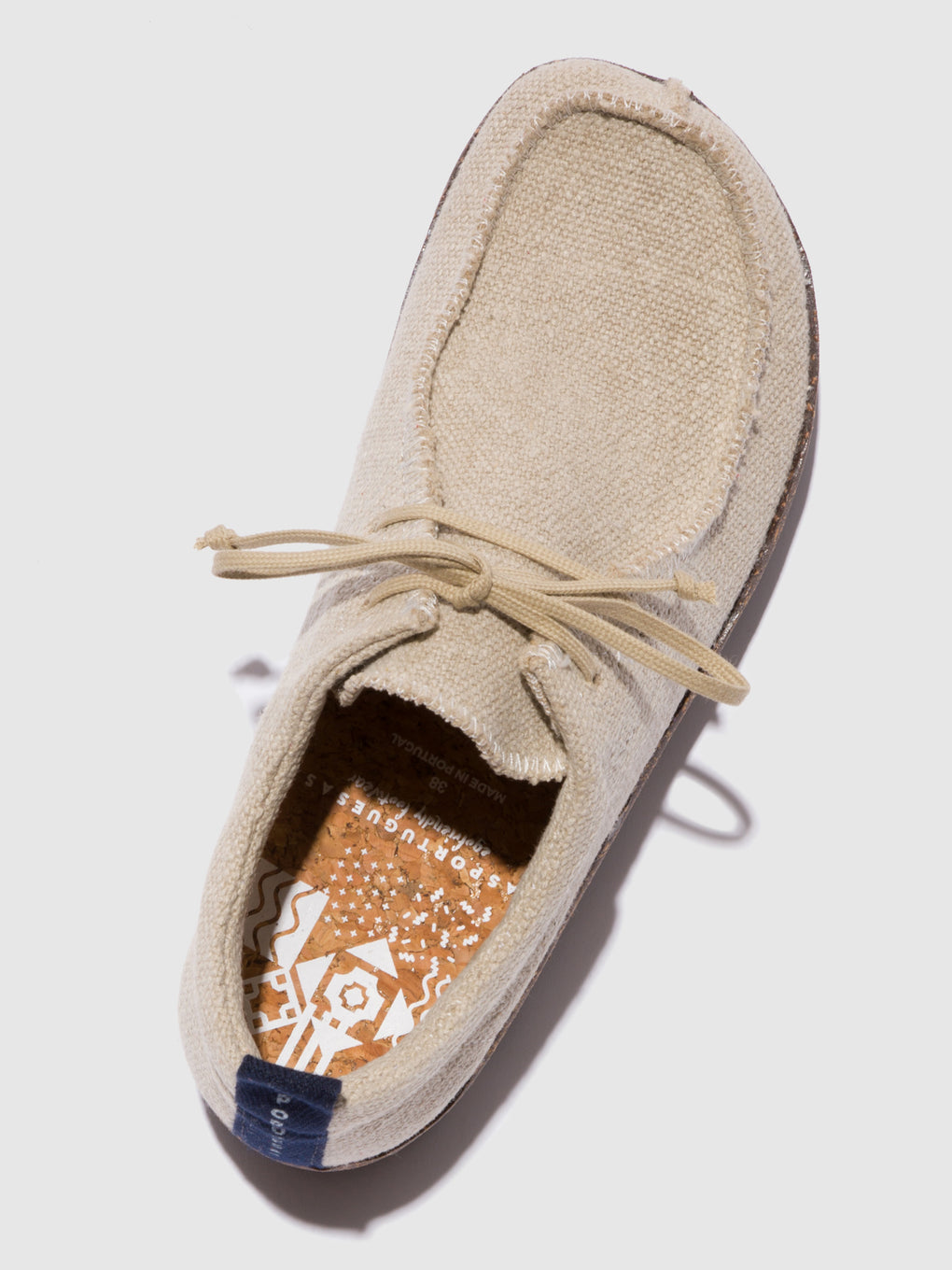 Lace-up Trainers CHAT Natural Recycled Linen