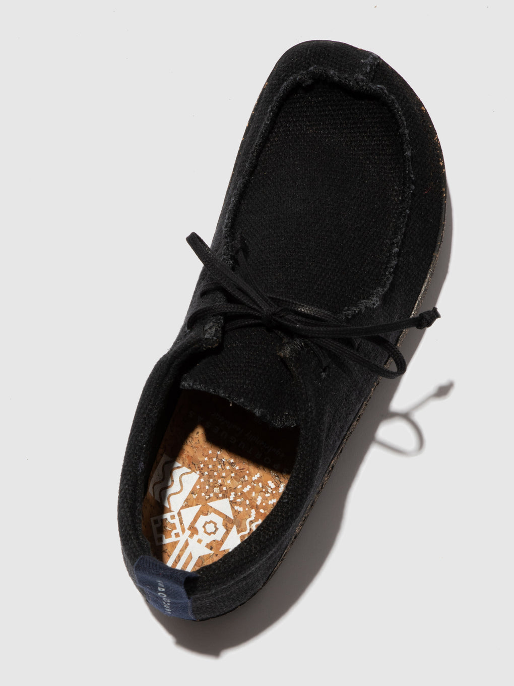 Lace-up Trainers CHAT Black Recycled Linen