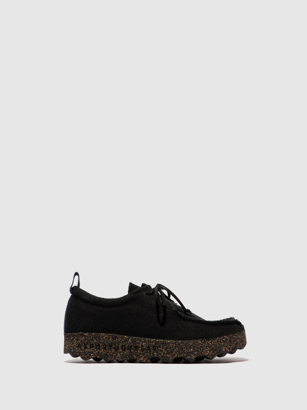 Lace-up Trainers CHAT Black Recycled Linen