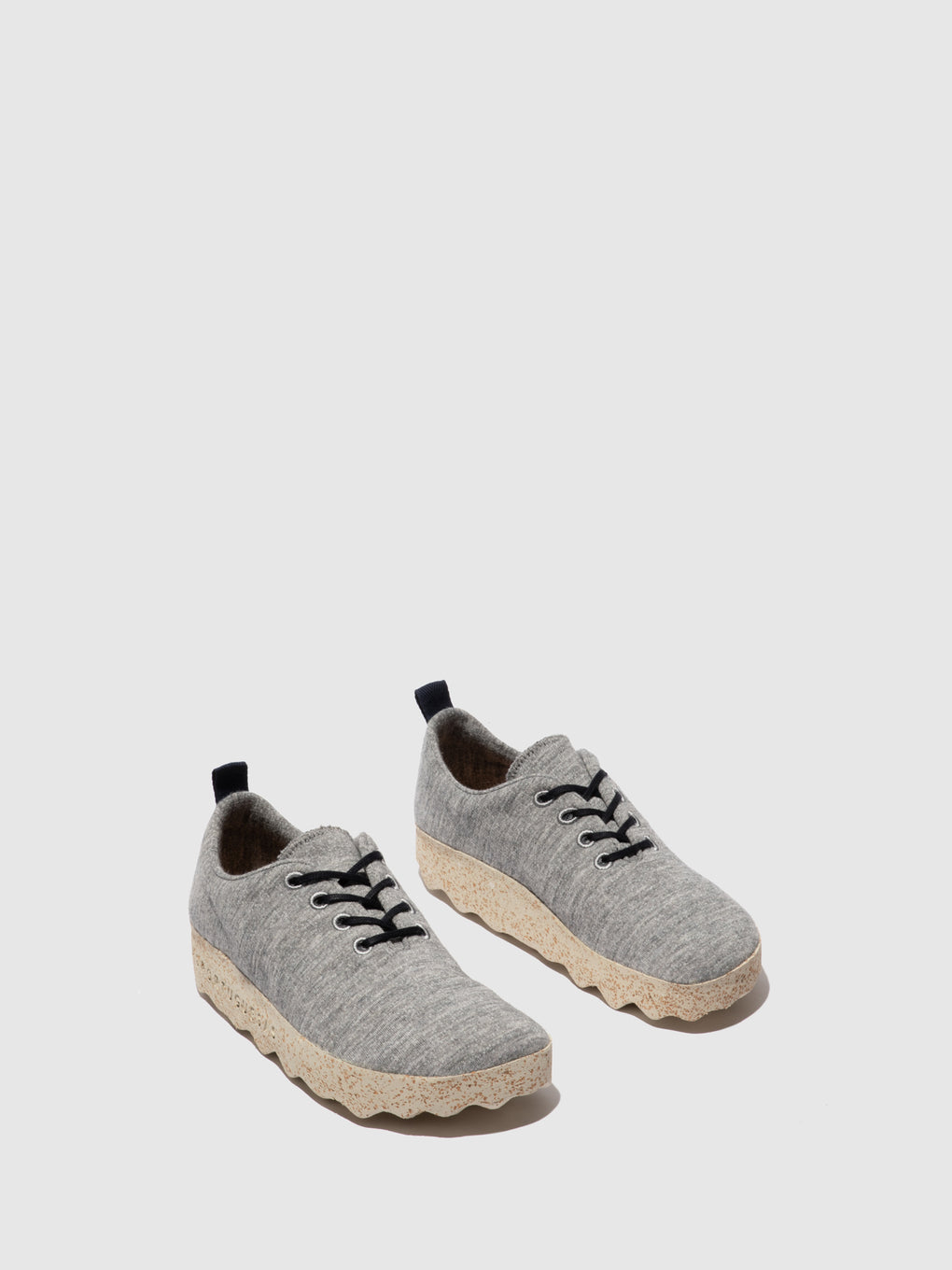 Lace-up Trainers CAMP Grey Merino Wool