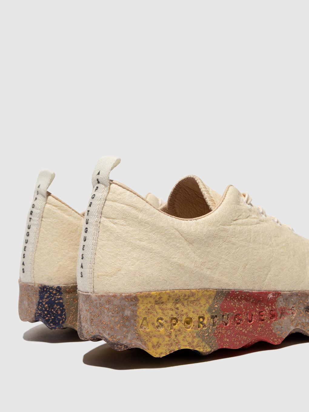 Slip-on Shoes CAMP Cream Pinatex & multicolor sole