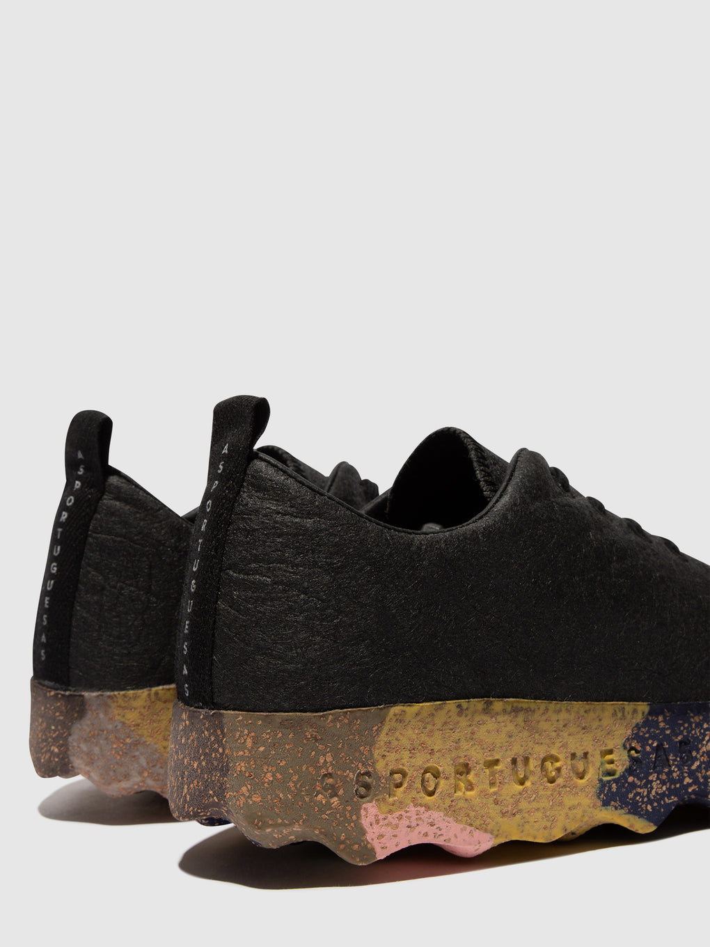 Slip-on Shoes CAMP Charcoal Pinatex & multicolor sole