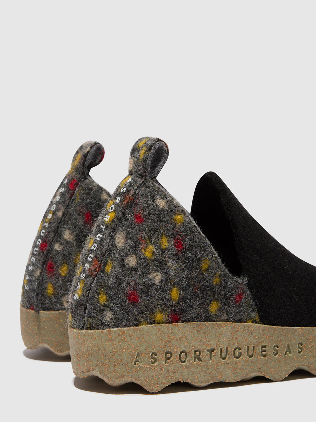 Hausschuhe Herren | Asportuguesas COME P018023010 black Felt Hausschuhe Herren | Asportuguesas COME P018023010 black Felt
