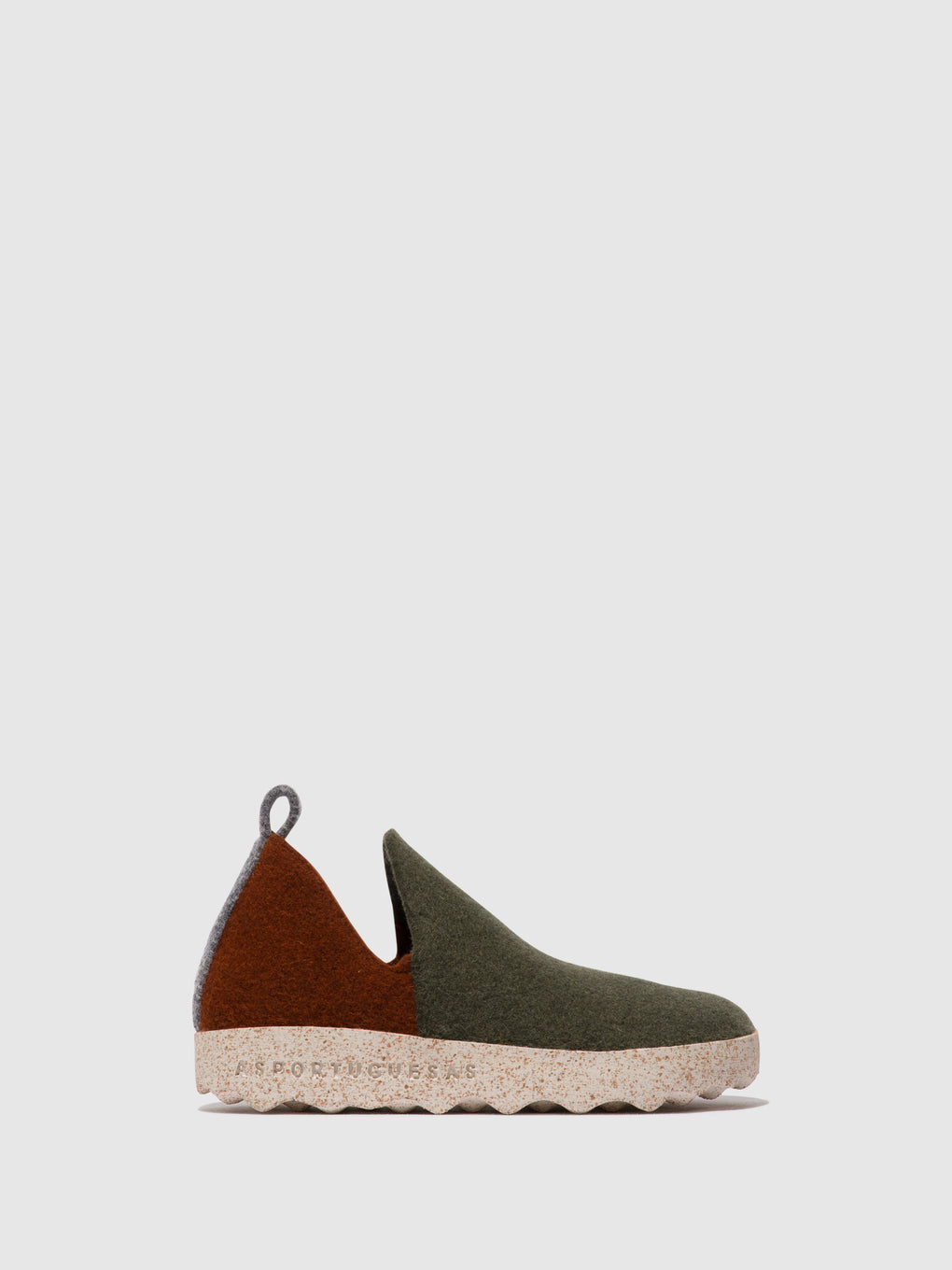 Round Toe Shoes CITY MILITARY GREEN/ BROWN
