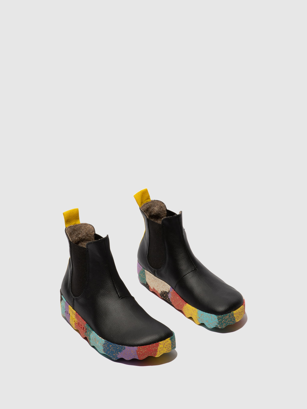 Chelsea Ankle Boots CAIA BLACK YELLOW