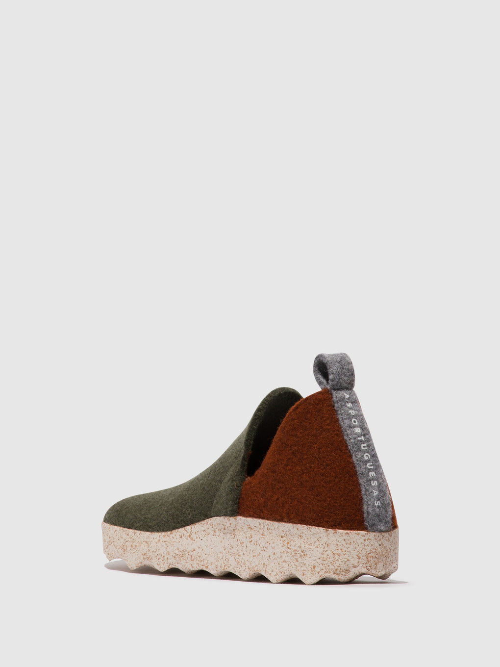 Round Toe Shoes CITY MILITARY GREEN/ BROWN