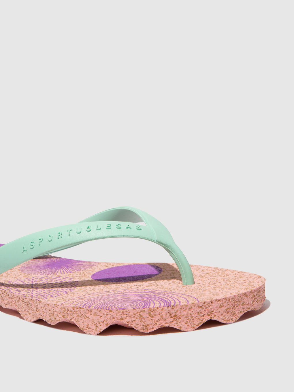 Beach Flip-Flops CORALS Pink & mint strap