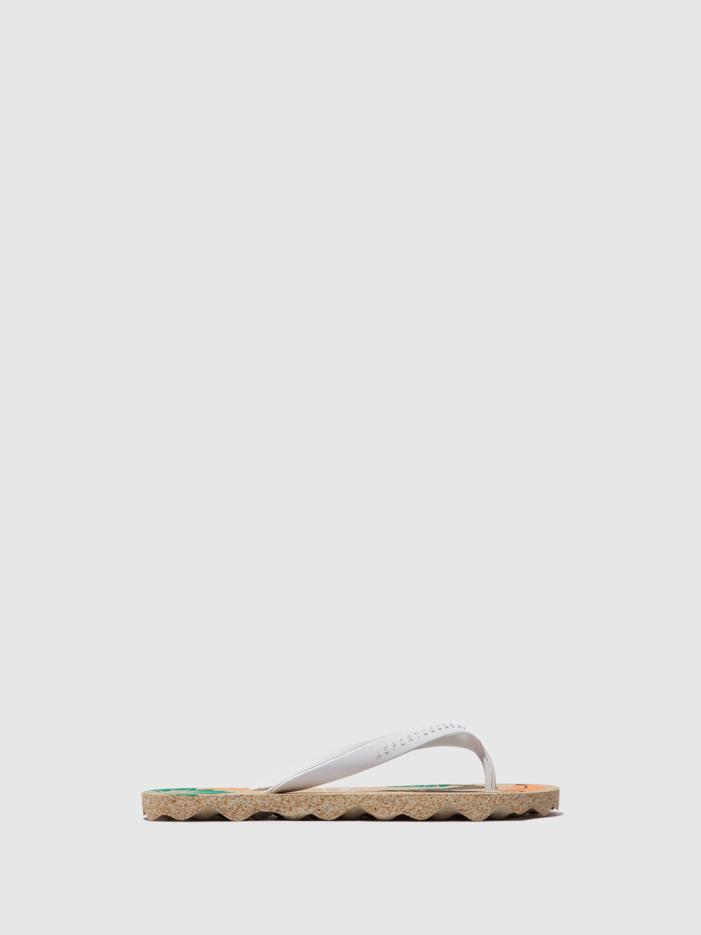 Beach Flip-Flops AMAZONIA Natural & white strap