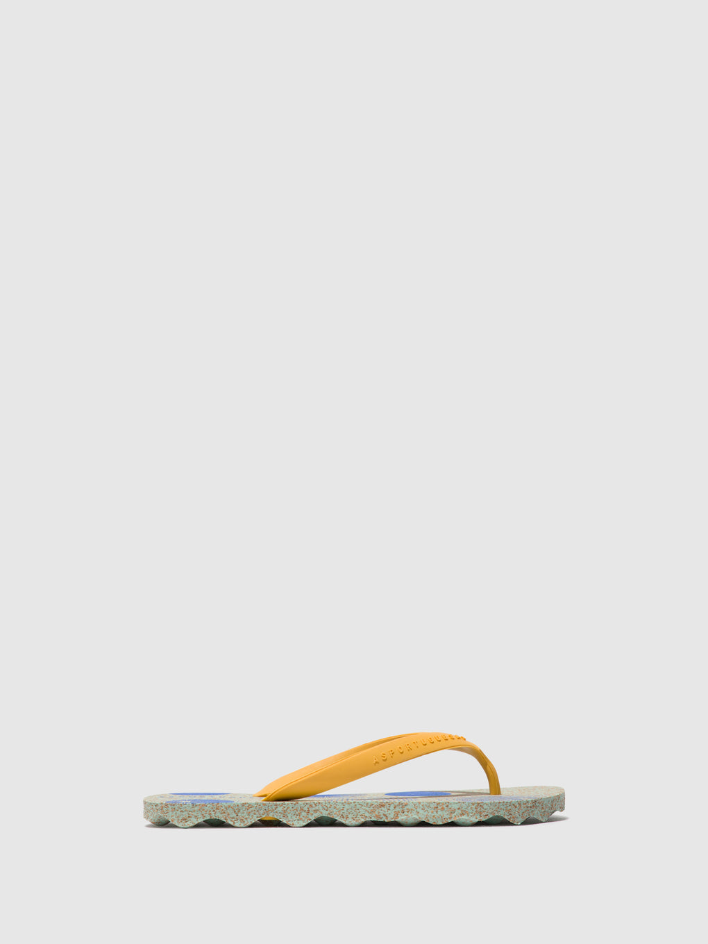 Beach Flip-Flops CORALS Mint & yellow strap