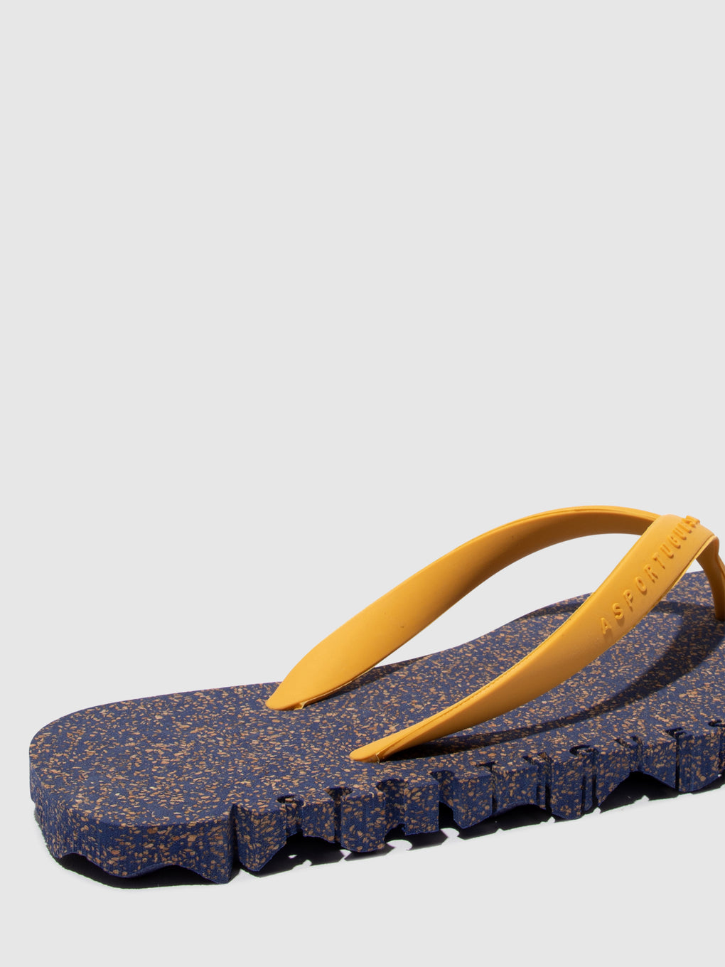 Beach Flip-Flops BUMPY Blue & yellow strap