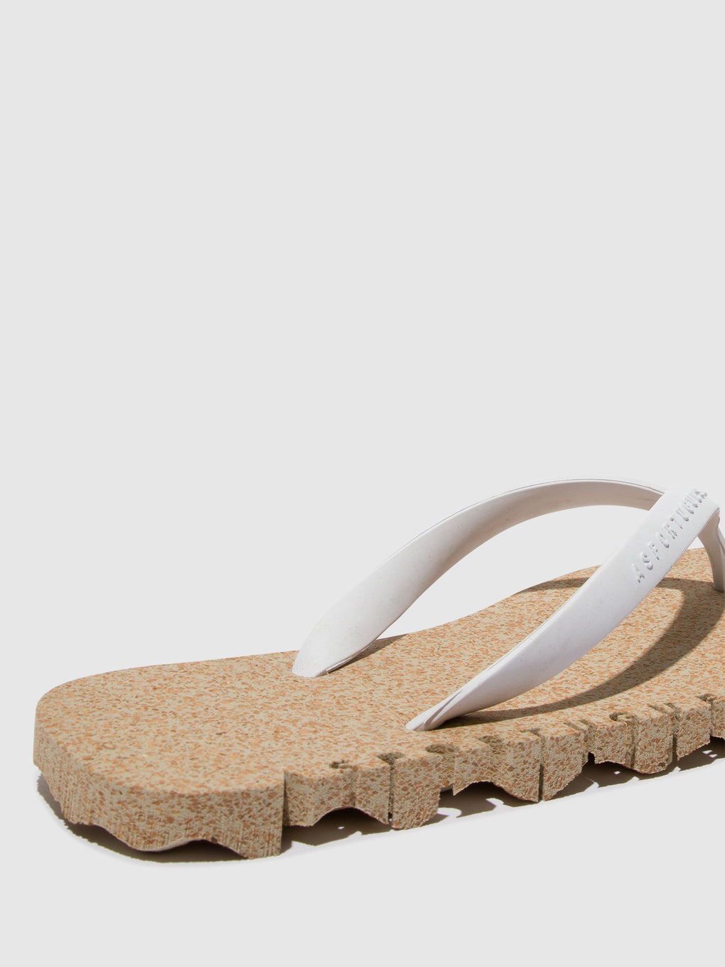 Beach Flip-Flops BUMPY Natural & white strap
