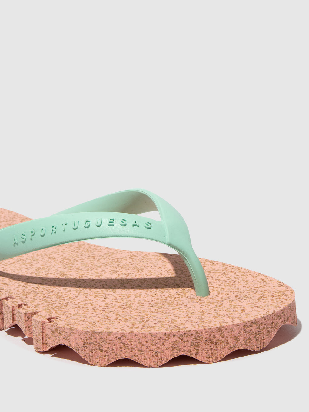 Beach Flip-Flops BUMPY Pink & mint strap