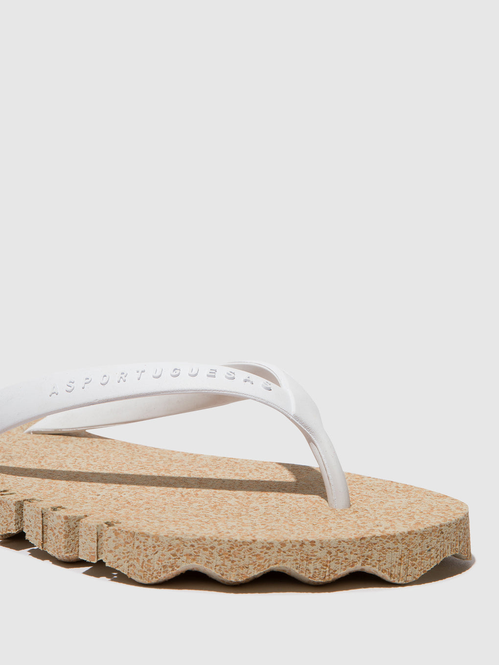 Beach Flip-Flops BUMPY Natural & white strap