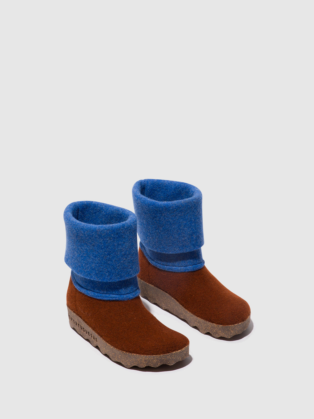 Round Toe Boots CADY BROWN/BLUE